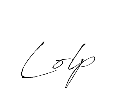 Use a signature maker to create a handwritten signature online. With this signature software, you can design (Antro_Vectra) your own signature for name Lolp. Lolp signature style 6 images and pictures png