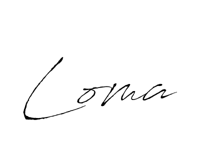 if you are searching for the best signature style for your name Loma. so please give up your signature search. here we have designed multiple signature styles  using Antro_Vectra. Loma signature style 6 images and pictures png