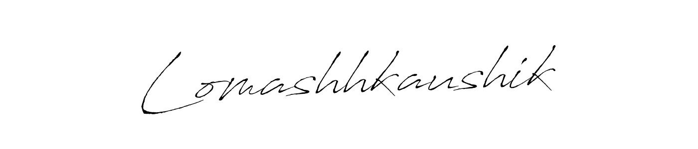 How to make Lomashhkaushik signature? Antro_Vectra is a professional autograph style. Create handwritten signature for Lomashhkaushik name. Lomashhkaushik signature style 6 images and pictures png