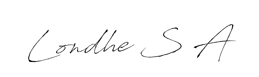 You should practise on your own different ways (Antro_Vectra) to write your name (Londhe S A) in signature. don't let someone else do it for you. Londhe S A signature style 6 images and pictures png