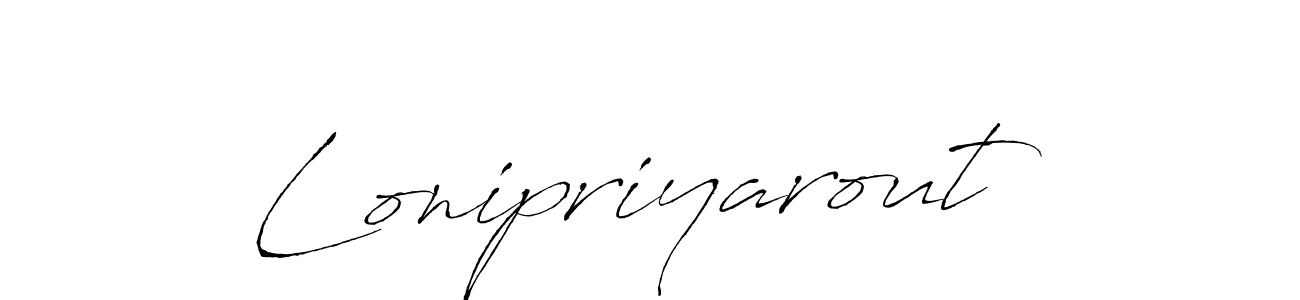 Similarly Antro_Vectra is the best handwritten signature design. Signature creator online .You can use it as an online autograph creator for name Lonipriyarout. Lonipriyarout signature style 6 images and pictures png