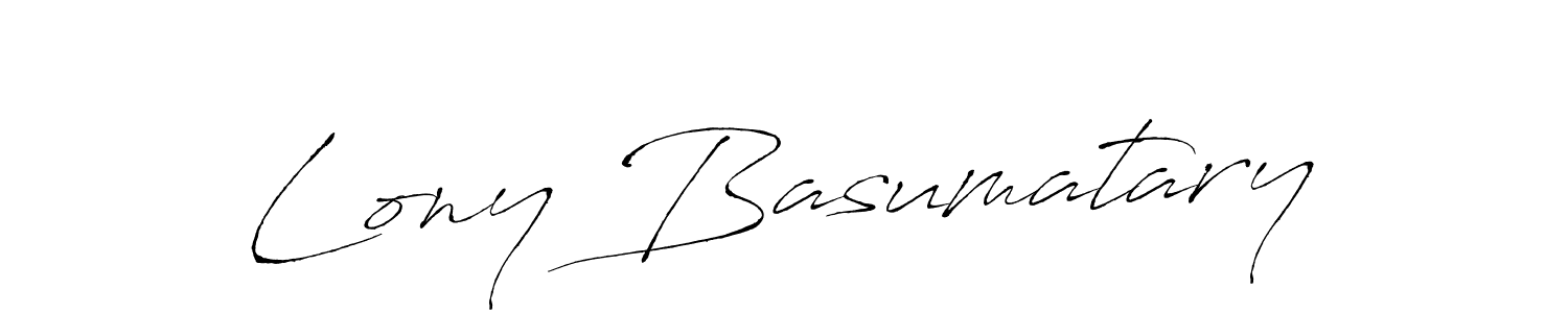 Design your own signature with our free online signature maker. With this signature software, you can create a handwritten (Antro_Vectra) signature for name Lony Basumatary. Lony Basumatary signature style 6 images and pictures png