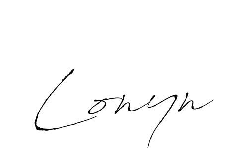 You should practise on your own different ways (Antro_Vectra) to write your name (Lonyn) in signature. don't let someone else do it for you. Lonyn signature style 6 images and pictures png