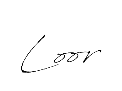 Create a beautiful signature design for name Loor. With this signature (Antro_Vectra) fonts, you can make a handwritten signature for free. Loor signature style 6 images and pictures png