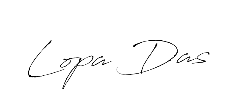 Make a beautiful signature design for name Lopa Das. With this signature (Antro_Vectra) style, you can create a handwritten signature for free. Lopa Das signature style 6 images and pictures png