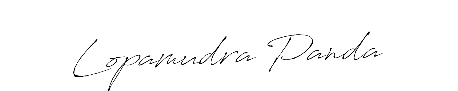 Make a beautiful signature design for name Lopamudra Panda. With this signature (Antro_Vectra) style, you can create a handwritten signature for free. Lopamudra Panda signature style 6 images and pictures png