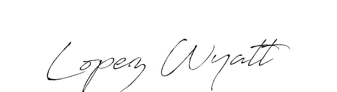 Also we have Lopez Wyatt name is the best signature style. Create professional handwritten signature collection using Antro_Vectra autograph style. Lopez Wyatt signature style 6 images and pictures png