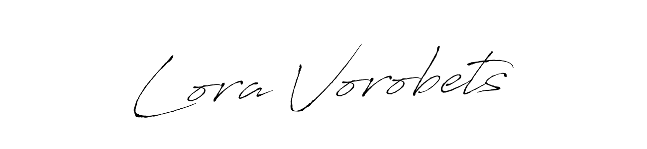 You should practise on your own different ways (Antro_Vectra) to write your name (Lora Vorobets) in signature. don't let someone else do it for you. Lora Vorobets signature style 6 images and pictures png