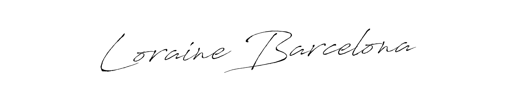 Make a beautiful signature design for name Loraine Barcelona. With this signature (Antro_Vectra) style, you can create a handwritten signature for free. Loraine Barcelona signature style 6 images and pictures png