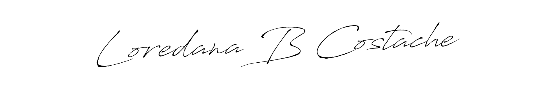 Antro_Vectra is a professional signature style that is perfect for those who want to add a touch of class to their signature. It is also a great choice for those who want to make their signature more unique. Get Loredana B Costache name to fancy signature for free. Loredana B Costache signature style 6 images and pictures png