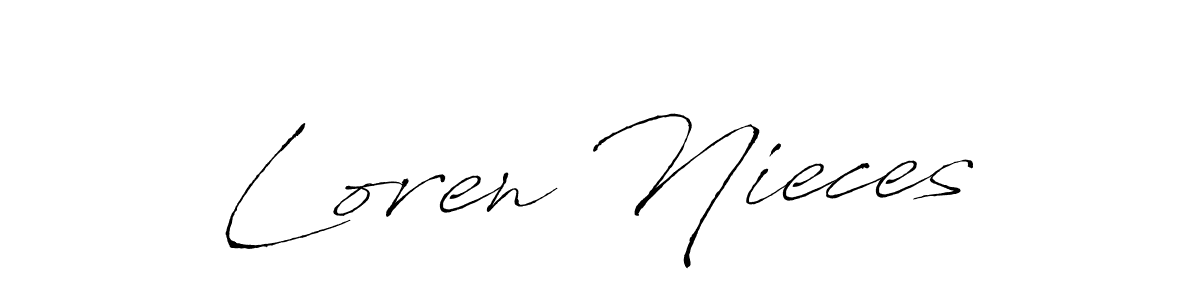 Similarly Antro_Vectra is the best handwritten signature design. Signature creator online .You can use it as an online autograph creator for name Loren Nieces. Loren Nieces signature style 6 images and pictures png