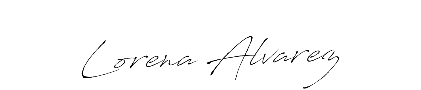 Antro_Vectra is a professional signature style that is perfect for those who want to add a touch of class to their signature. It is also a great choice for those who want to make their signature more unique. Get Lorena Alvarez name to fancy signature for free. Lorena Alvarez signature style 6 images and pictures png