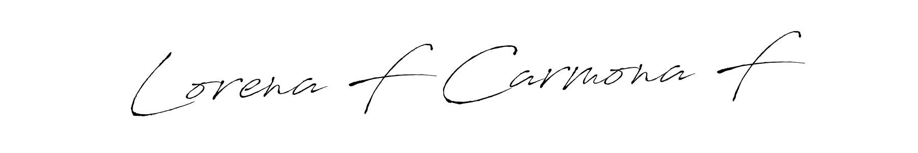 Make a beautiful signature design for name Lorena F Carmona F. With this signature (Antro_Vectra) style, you can create a handwritten signature for free. Lorena F Carmona F signature style 6 images and pictures png