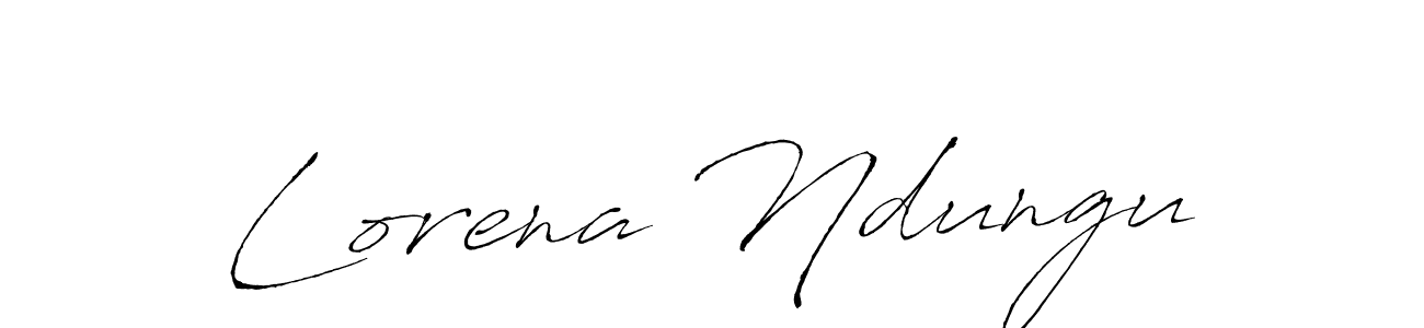 Make a beautiful signature design for name Lorena Ndungu. With this signature (Antro_Vectra) style, you can create a handwritten signature for free. Lorena Ndungu signature style 6 images and pictures png