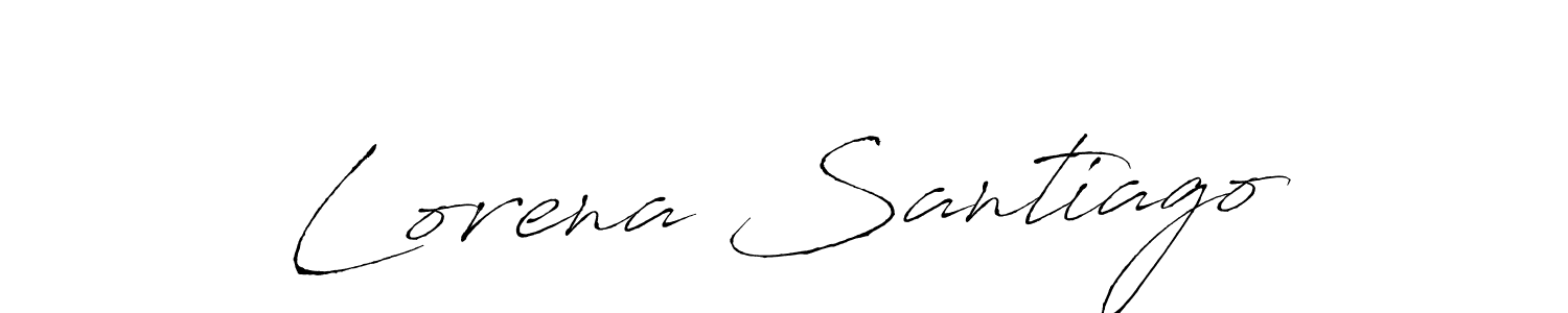 if you are searching for the best signature style for your name Lorena Santiago. so please give up your signature search. here we have designed multiple signature styles  using Antro_Vectra. Lorena Santiago signature style 6 images and pictures png