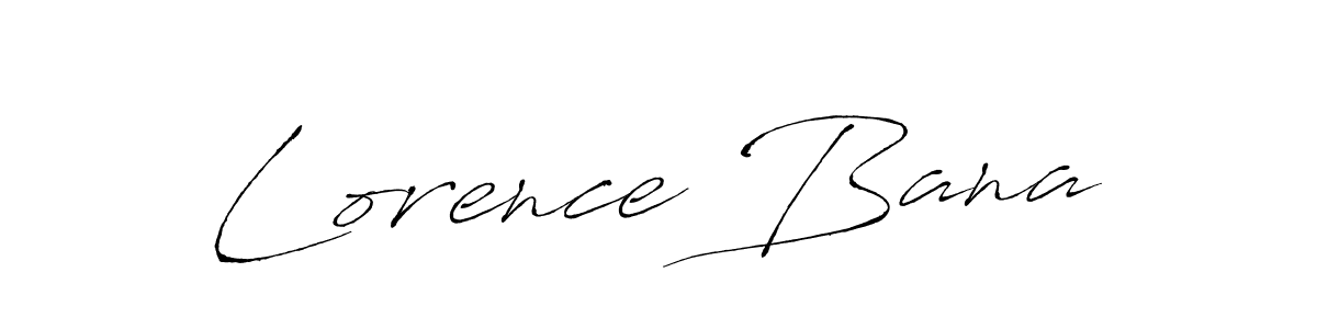 Lorence Bana stylish signature style. Best Handwritten Sign (Antro_Vectra) for my name. Handwritten Signature Collection Ideas for my name Lorence Bana. Lorence Bana signature style 6 images and pictures png