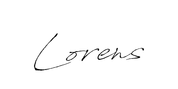 Use a signature maker to create a handwritten signature online. With this signature software, you can design (Antro_Vectra) your own signature for name Lorens. Lorens signature style 6 images and pictures png