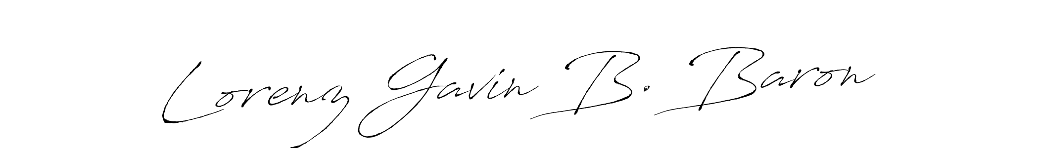 Antro_Vectra is a professional signature style that is perfect for those who want to add a touch of class to their signature. It is also a great choice for those who want to make their signature more unique. Get Lorenz Gavin B. Baron name to fancy signature for free. Lorenz Gavin B. Baron signature style 6 images and pictures png