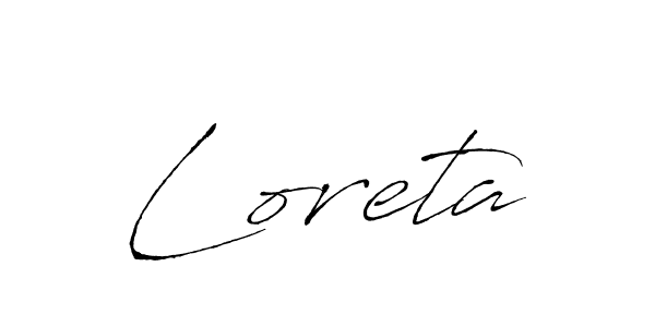 Loreta stylish signature style. Best Handwritten Sign (Antro_Vectra) for my name. Handwritten Signature Collection Ideas for my name Loreta. Loreta signature style 6 images and pictures png