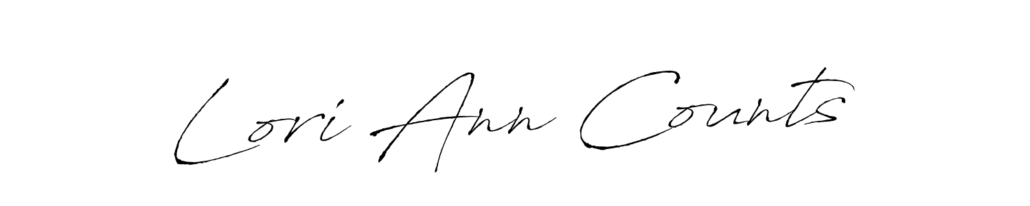 Similarly Antro_Vectra is the best handwritten signature design. Signature creator online .You can use it as an online autograph creator for name Lori Ann Counts. Lori Ann Counts signature style 6 images and pictures png