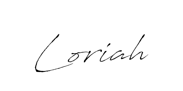 Use a signature maker to create a handwritten signature online. With this signature software, you can design (Antro_Vectra) your own signature for name Loriah. Loriah signature style 6 images and pictures png