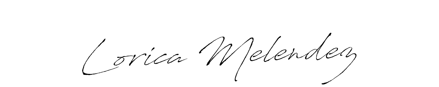 Create a beautiful signature design for name Lorica Melendez. With this signature (Antro_Vectra) fonts, you can make a handwritten signature for free. Lorica Melendez signature style 6 images and pictures png