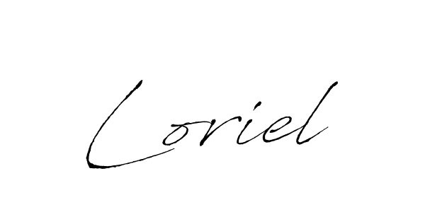 Make a beautiful signature design for name Loriel. With this signature (Antro_Vectra) style, you can create a handwritten signature for free. Loriel signature style 6 images and pictures png