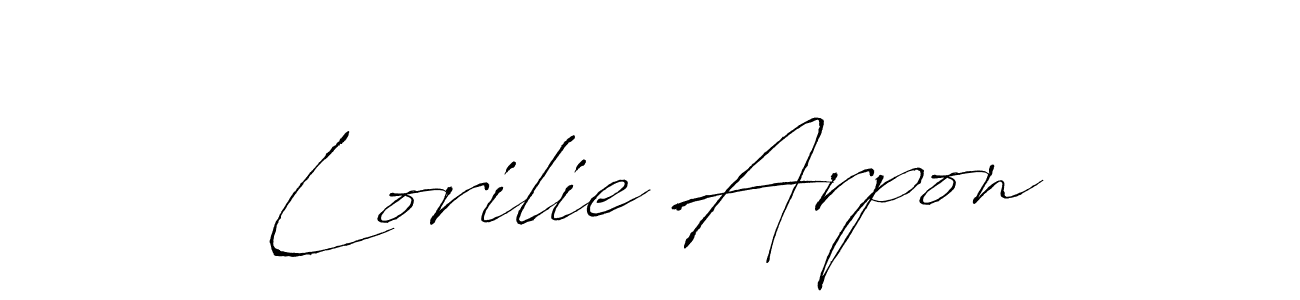 Antro_Vectra is a professional signature style that is perfect for those who want to add a touch of class to their signature. It is also a great choice for those who want to make their signature more unique. Get Lorilie Arpon name to fancy signature for free. Lorilie Arpon signature style 6 images and pictures png