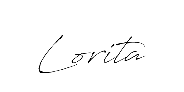 Make a beautiful signature design for name Lorita. With this signature (Antro_Vectra) style, you can create a handwritten signature for free. Lorita signature style 6 images and pictures png