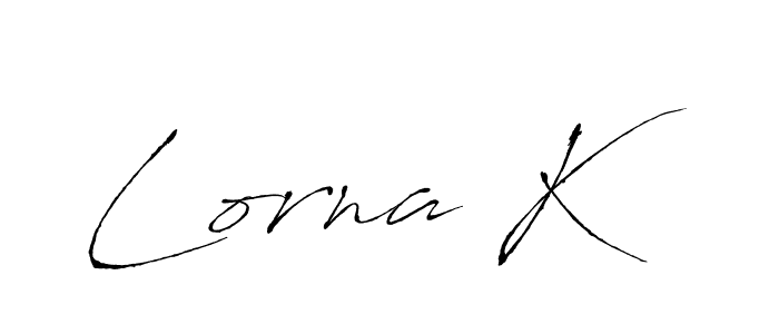 How to make Lorna K signature? Antro_Vectra is a professional autograph style. Create handwritten signature for Lorna K name. Lorna K signature style 6 images and pictures png