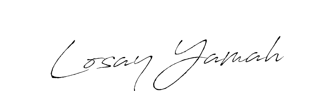 Create a beautiful signature design for name Losay Yamah. With this signature (Antro_Vectra) fonts, you can make a handwritten signature for free. Losay Yamah signature style 6 images and pictures png