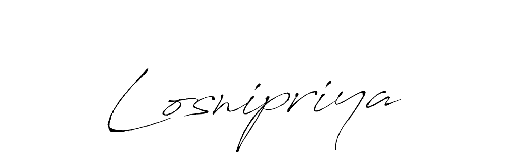 Create a beautiful signature design for name Losnipriya. With this signature (Antro_Vectra) fonts, you can make a handwritten signature for free. Losnipriya signature style 6 images and pictures png