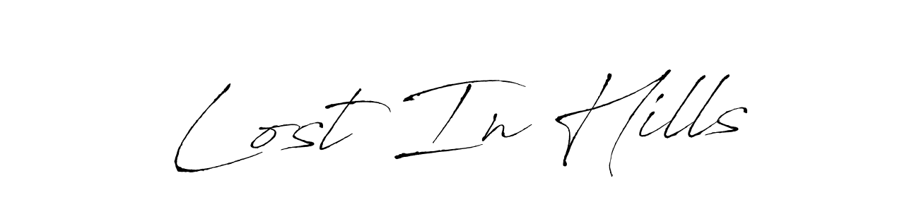 Make a beautiful signature design for name Lost In Hills. With this signature (Antro_Vectra) style, you can create a handwritten signature for free. Lost In Hills signature style 6 images and pictures png