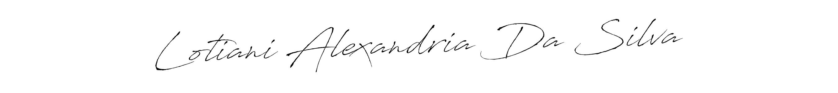 Make a beautiful signature design for name Lotiani Alexandria Da Silva. With this signature (Antro_Vectra) style, you can create a handwritten signature for free. Lotiani Alexandria Da Silva signature style 6 images and pictures png