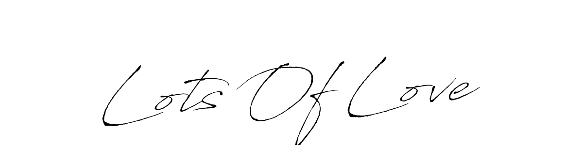 How to make Lots Of Love name signature. Use Antro_Vectra style for creating short signs online. This is the latest handwritten sign. Lots Of Love signature style 6 images and pictures png