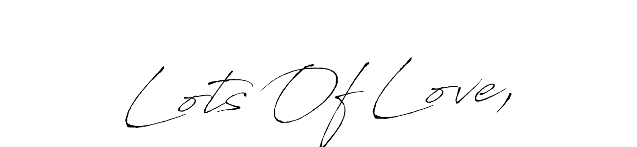 Use a signature maker to create a handwritten signature online. With this signature software, you can design (Antro_Vectra) your own signature for name Lots Of Love,. Lots Of Love, signature style 6 images and pictures png