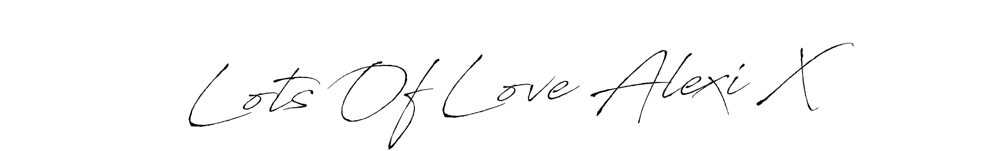 Design your own signature with our free online signature maker. With this signature software, you can create a handwritten (Antro_Vectra) signature for name Lots Of Love Alexi X. Lots Of Love Alexi X signature style 6 images and pictures png