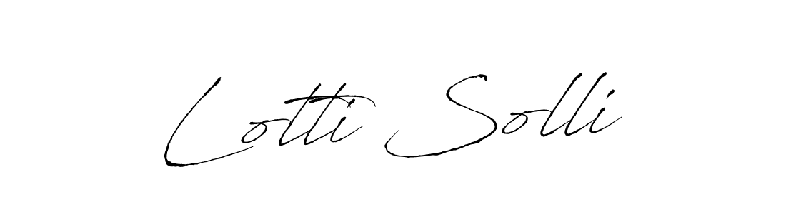 You should practise on your own different ways (Antro_Vectra) to write your name (Lotti Solli) in signature. don't let someone else do it for you. Lotti Solli signature style 6 images and pictures png