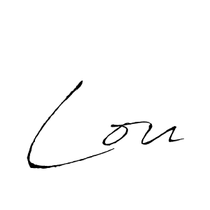 Use a signature maker to create a handwritten signature online. With this signature software, you can design (Antro_Vectra) your own signature for name Lou. Lou signature style 6 images and pictures png
