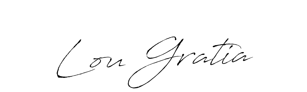 The best way (Antro_Vectra) to make a short signature is to pick only two or three words in your name. The name Lou Gratia include a total of six letters. For converting this name. Lou Gratia signature style 6 images and pictures png