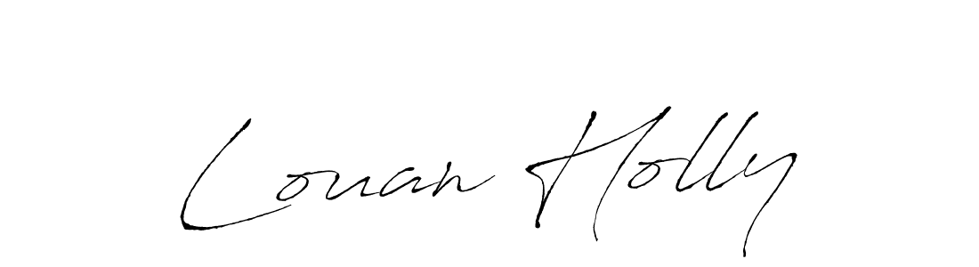 It looks lik you need a new signature style for name Louan Holly. Design unique handwritten (Antro_Vectra) signature with our free signature maker in just a few clicks. Louan Holly signature style 6 images and pictures png