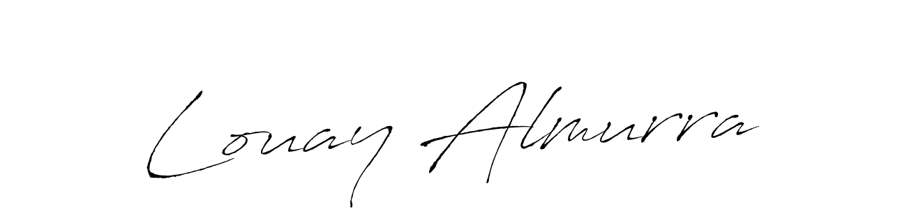 Design your own signature with our free online signature maker. With this signature software, you can create a handwritten (Antro_Vectra) signature for name Louay Almurra. Louay Almurra signature style 6 images and pictures png