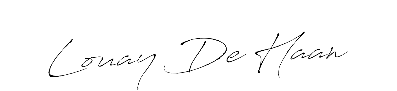 How to make Louay De Haan signature? Antro_Vectra is a professional autograph style. Create handwritten signature for Louay De Haan name. Louay De Haan signature style 6 images and pictures png