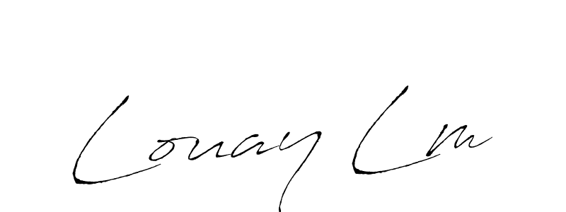 Design your own signature with our free online signature maker. With this signature software, you can create a handwritten (Antro_Vectra) signature for name Louay Lm. Louay Lm signature style 6 images and pictures png