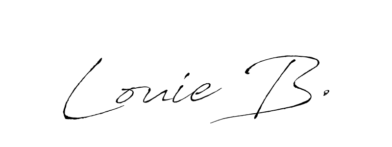 How to make Louie B. name signature. Use Antro_Vectra style for creating short signs online. This is the latest handwritten sign. Louie B. signature style 6 images and pictures png