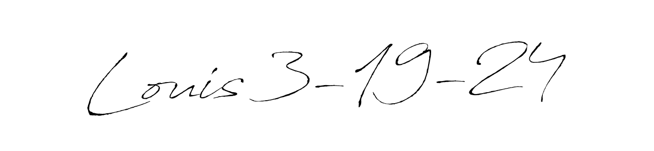 Use a signature maker to create a handwritten signature online. With this signature software, you can design (Antro_Vectra) your own signature for name Louis 3-19-24. Louis 3-19-24 signature style 6 images and pictures png