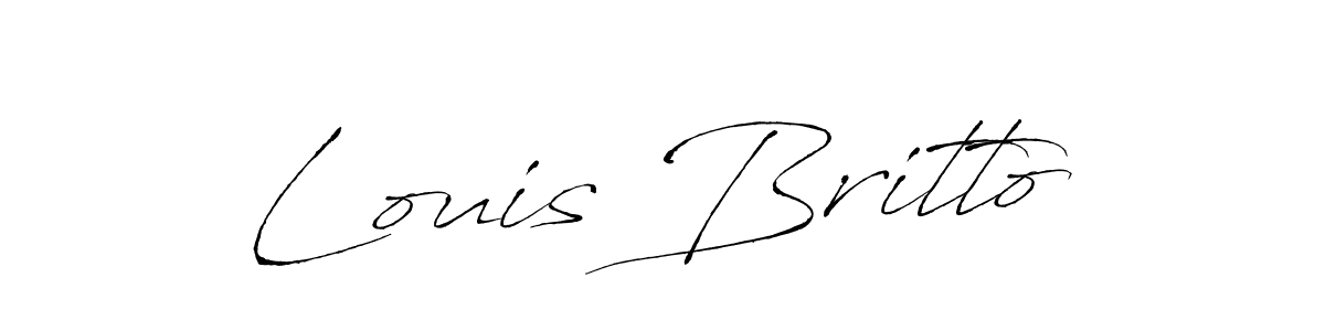 Design your own signature with our free online signature maker. With this signature software, you can create a handwritten (Antro_Vectra) signature for name Louis Britto. Louis Britto signature style 6 images and pictures png