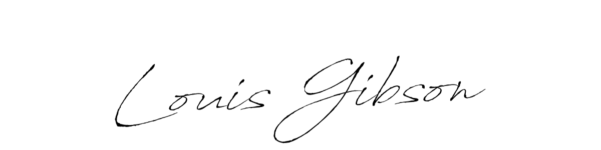 Louis Gibson stylish signature style. Best Handwritten Sign (Antro_Vectra) for my name. Handwritten Signature Collection Ideas for my name Louis Gibson. Louis Gibson signature style 6 images and pictures png
