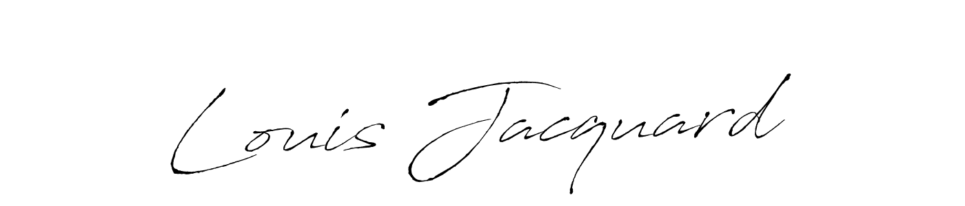 How to make Louis Jacquard name signature. Use Antro_Vectra style for creating short signs online. This is the latest handwritten sign. Louis Jacquard signature style 6 images and pictures png