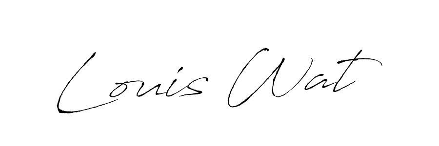 Create a beautiful signature design for name Louis Wat. With this signature (Antro_Vectra) fonts, you can make a handwritten signature for free. Louis Wat signature style 6 images and pictures png